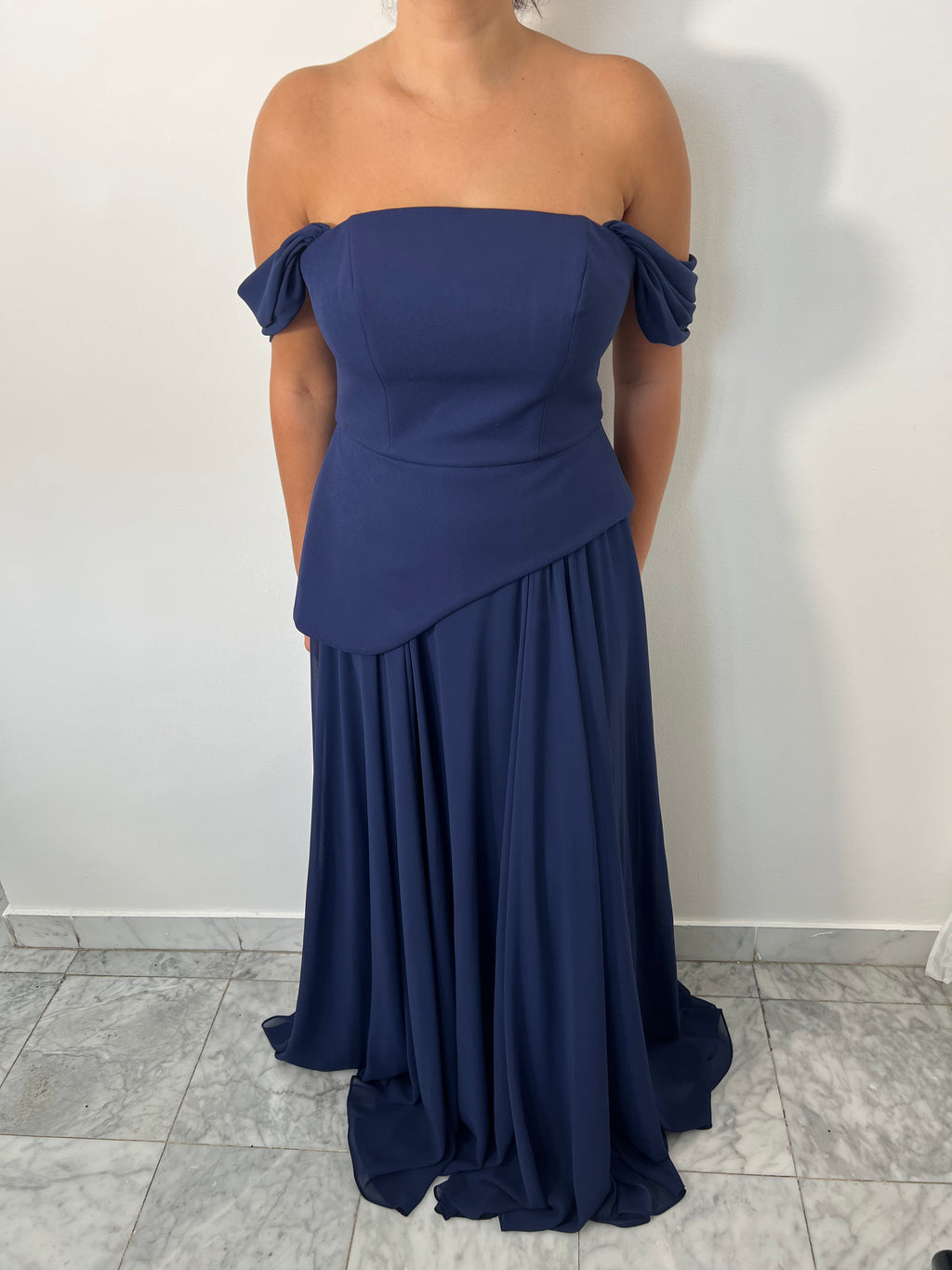 Robe Sofia – Robe de soirée bleu marine longue