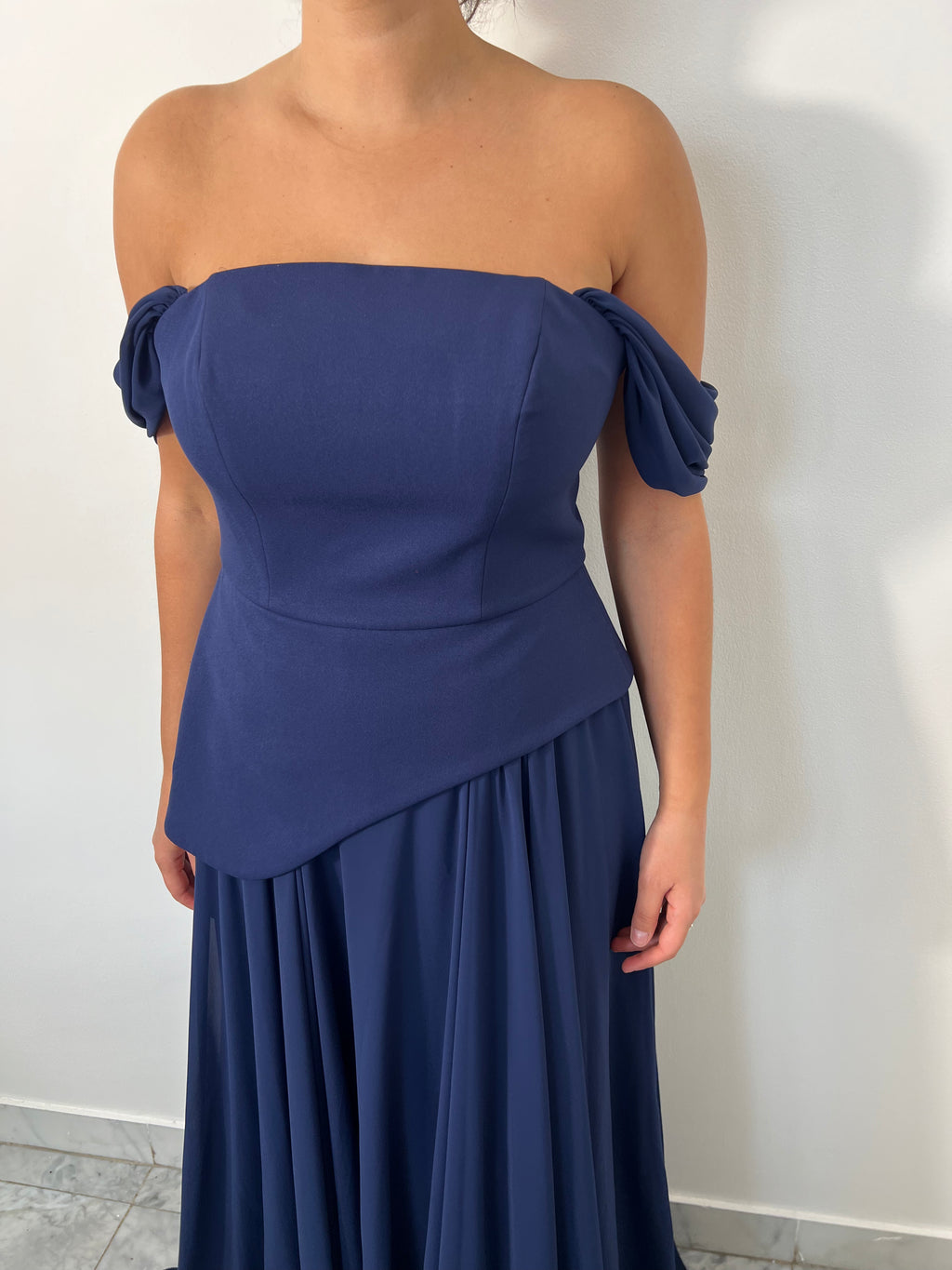Robe Sofia – Robe de soirée bleu marine longue